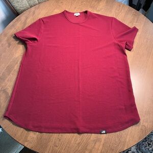 One Bone Men’s Waffle Textured Pullover Bullet Tee Shortsleeve in red 2